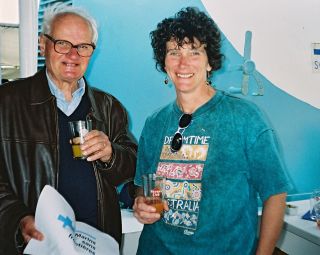 Isabelle Autissier et Jean Ducluzeau par Xavier Braive à La Rochelle pour Marins sans Frontières